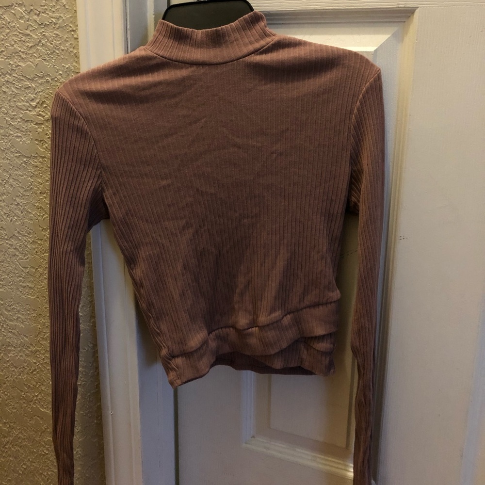long sleeve mock turtle neck